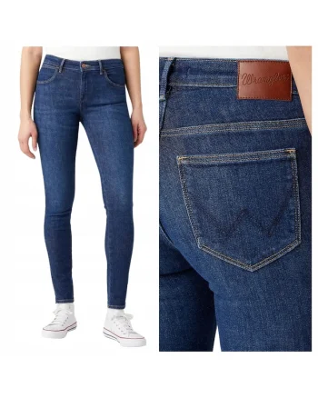 Blugi De Dama,  Marimea 28/30, Albastru, Skinny Dora, Croiala Skinny Fit, Model Stramt Skinny, Talie Medie, Fermoar