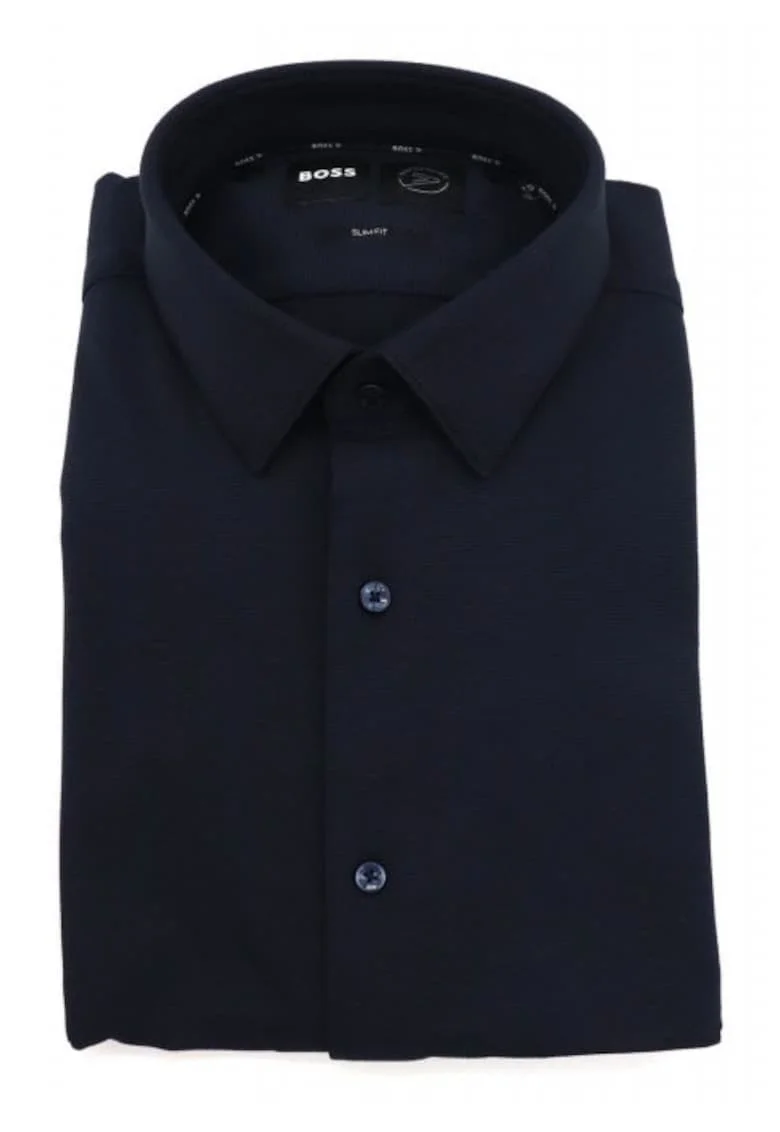 Camasa barbati  model P-HANK-S-KENT-C1-222, slim fit, albastru, poliamida