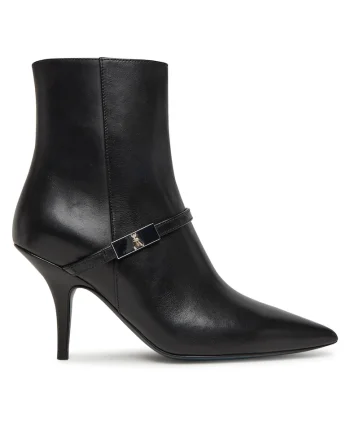 Botine dama K103 8Y0113/L048,  Piele naturala, Negru