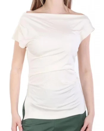 Tricou dama,  Elastan, Crem,