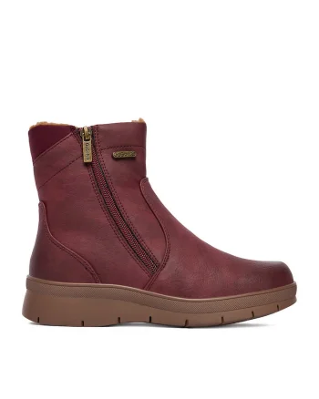 Botine dama WS5921-03,  Textil, Visiniu