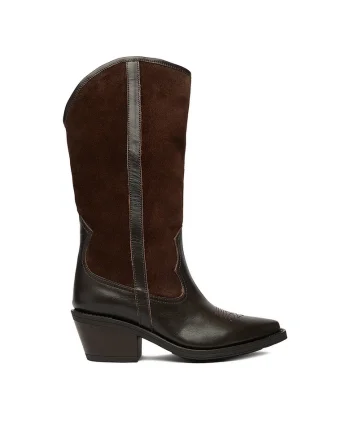Cizme dama,  cowboy, piele naturala, maro