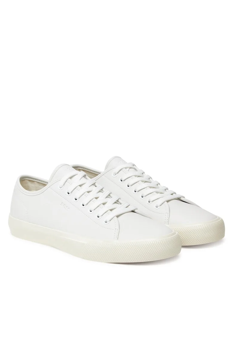 Tenisi barbati  Natural 102, piele ecologica, model Aiden, culoare alba