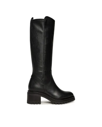 Cizme dama  001 1-25505-45, piele naturala, negru