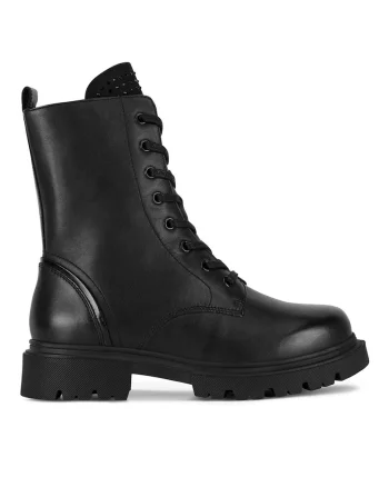 Ghete dama,  piele naturala, negru EST-A1009-03SB, Negru