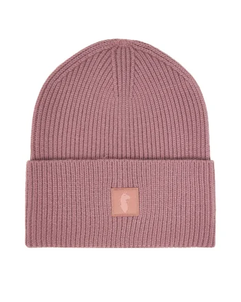 Caciula unisex  Dusty Rose, tricotata, cu manseta