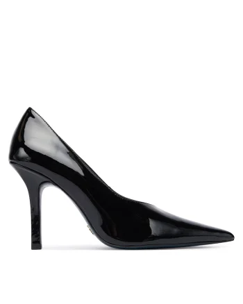 Pantofi dama,  toc, piele naturala, negru