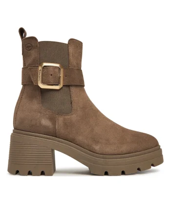Ghete dama  1-25433-45, piele naturala, bej,