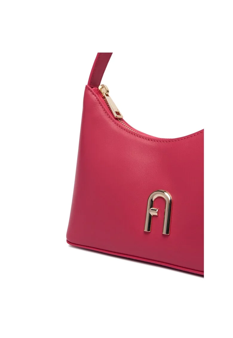Geanta dama  Velvet Pink Diamante Mini, piele naturala, 30x20cm