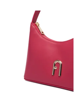 Geanta dama  Velvet Pink Diamante Mini, piele naturala, 30x20cm