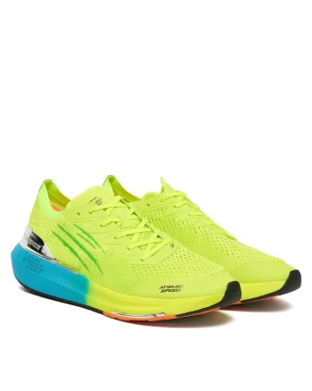 Tenisi barbati  galben fluo/albastru mediu, Verde
