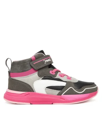 Pantofi copii,  piele ecologica, Gri/Roz