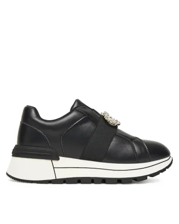 Tenisi dama  BF5045, piele naturala, negru