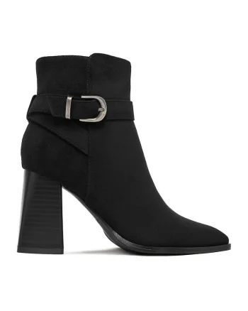 Botine dama CEO-LS6128-02,  Textil, Negru