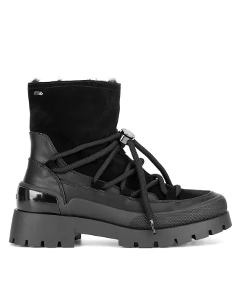Ghete dama CEO-MI001714043W,  Piele naturala, Negru, Negru