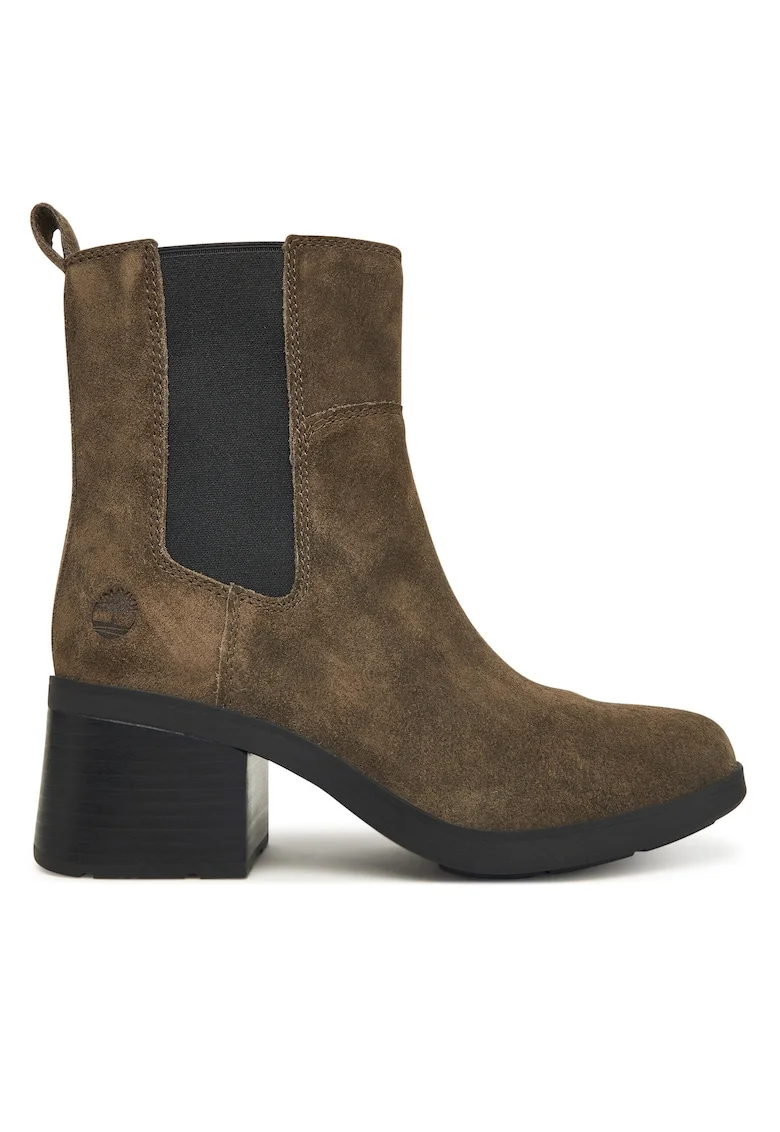 Botine dama  piele naturala, maro inchis, Maro inchis