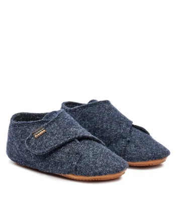 Tenisi copii,  culoare albastru inchis, material lana,