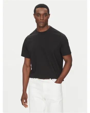Tricou barbat,  negru, bumbac, uni