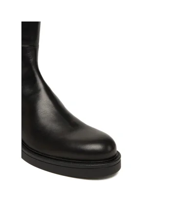 Cizme muschetar,  Black Celia SM396, piele naturala, negru, dama