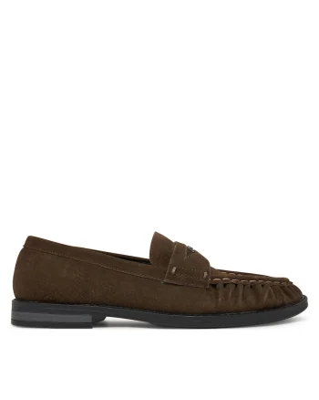 Mocasini barbati,  piele naturala, maro inchis