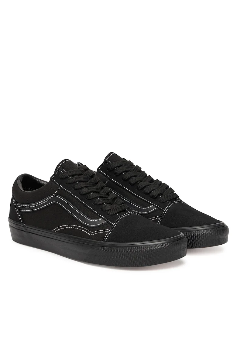 Tenisi dama  Old Skool VN000D6WBK, piele naturala, negru