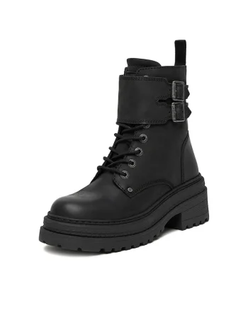 Ghete dama CEO-WI34-ALASKA, Piele naturala, Negru, Negru