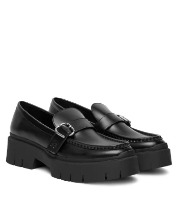 Mocasini dama  piele ecologica, negru, Negru