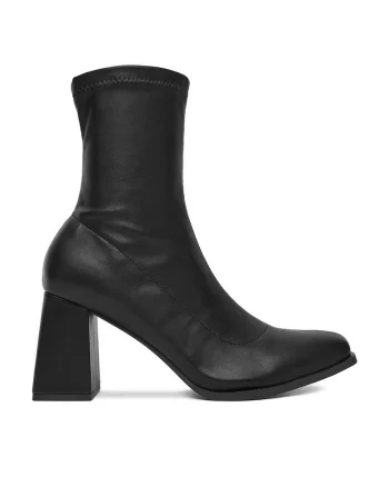 Botine dama,  BZRB0804-4, negru, sintetic