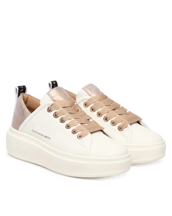 Tenisi dama,  ASBCWHW-0524, piele naturala, alb