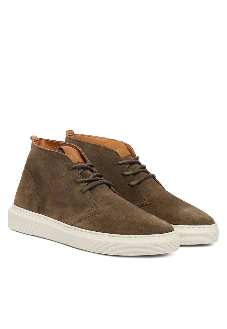 Tenisi de barbati  Mil Green 039, piele naturala, verde