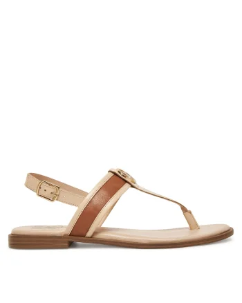 Sandale dama,  bej, piele naturala