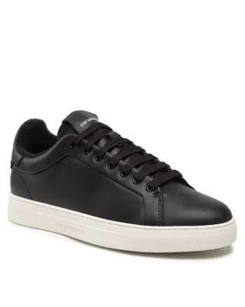 Tenisi de barbati  piele naturala, negru, X4X598