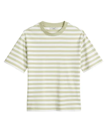 Tricou dama,  Verde/Alb, Dungi