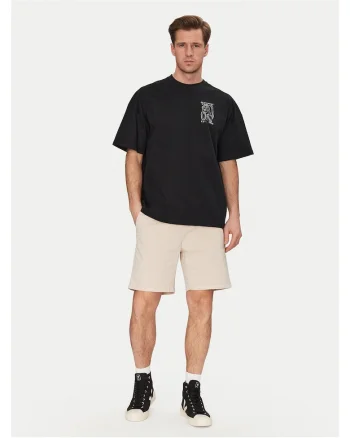 Tricou barbat Resterods, negru, din bumbac
