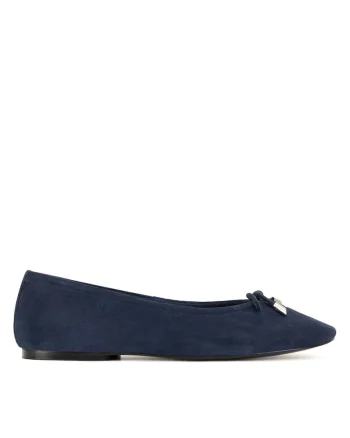 Balerini dama,  piele naturala, bleumarin