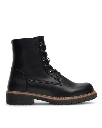 Ghete dama  piele ecologica, negru, model scurt