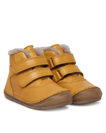 Ghete fete,  piele naturala, galben mustar