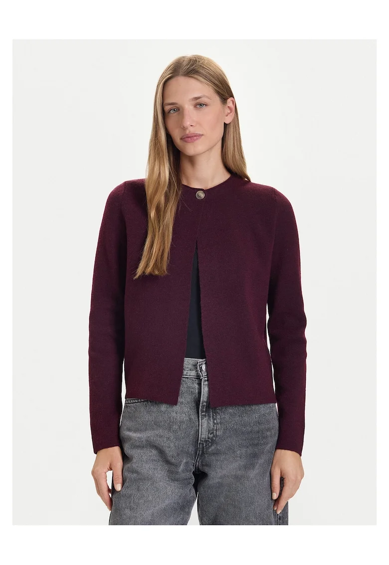 Cardigan dama  mov, pulover din tricot