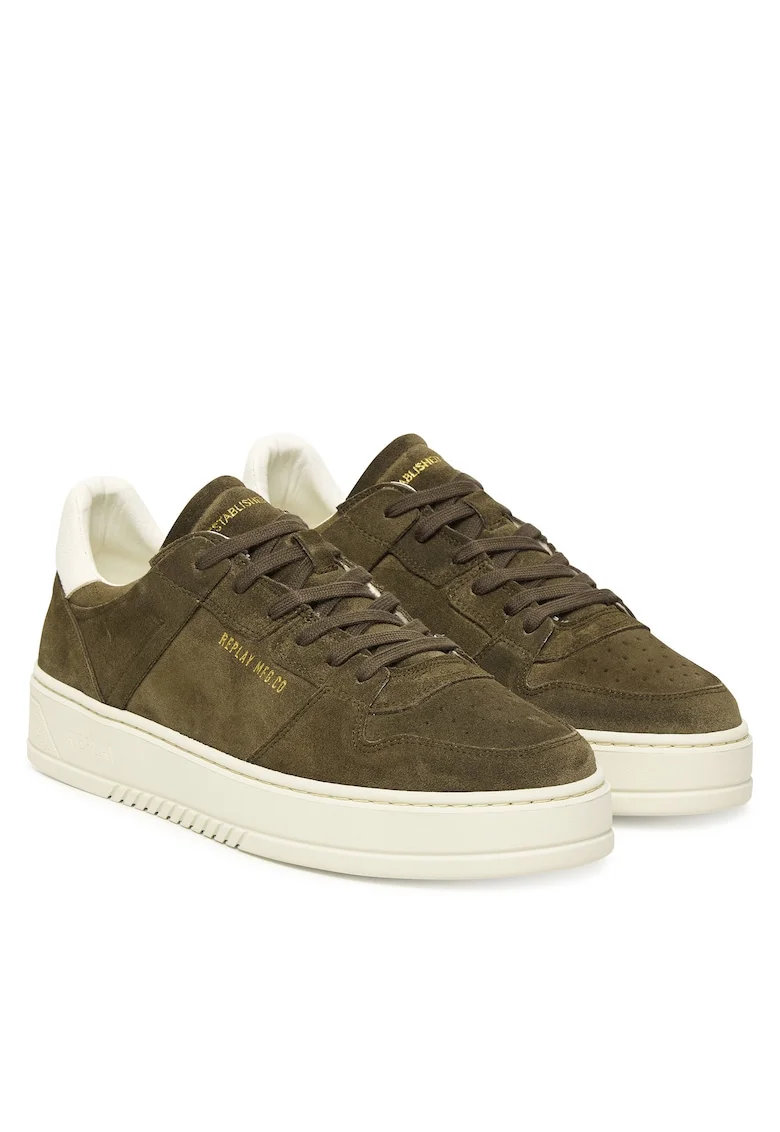 Tenisi barbati  Mil Green 039, piele naturala, verde