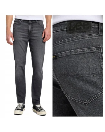 Blugi Barbati,  Austin, Regular Fit, Talie Medie, Fermoar, Lungi, 5 Buzunare, Bumbac, Gri, Gri