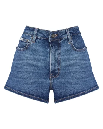 Blugi scurti dama, din denim,  albastru