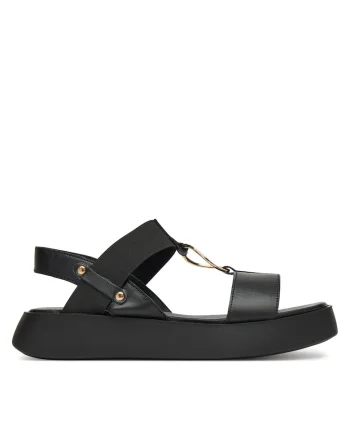 Sandale dama,  WI23-KEANY-02, piele naturala, negru