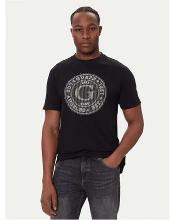 Tricou barbati  negru, material bumbac