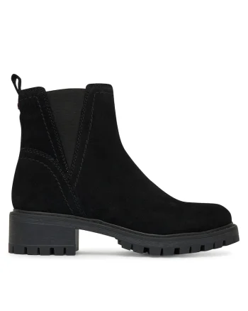 Botine  pentru dama, Piele naturala, Negru, Negru