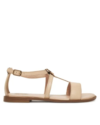Sandale dama,  piele naturala, bej
