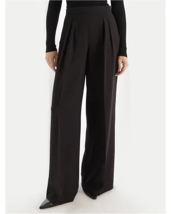 Pantaloni cu talie inalta,  Palazzo, negru