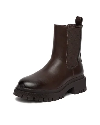 Botine dama CEO-BASIMA-01,  Textil, Maro