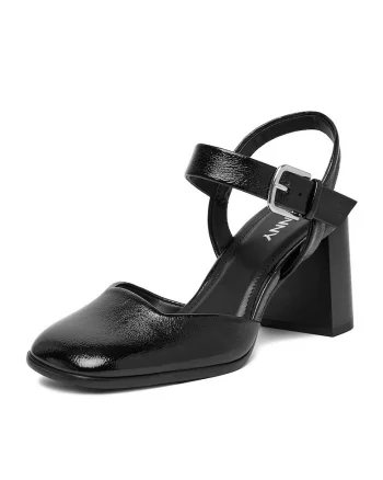 Sandale dama,  negru, piele