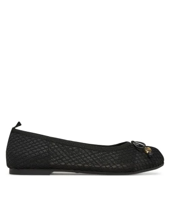 Balerini dama  textil, negru