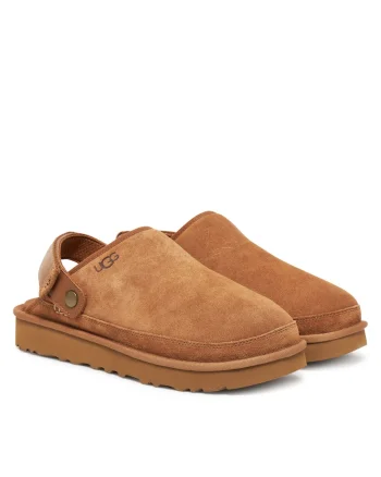 Papuci barbati  Goldencoast Clog I, piele naturala, culoare castan,